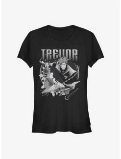 Outlet 🎁 Castlevania Trevor Badge 👧 Girls T-Shirt ❤️