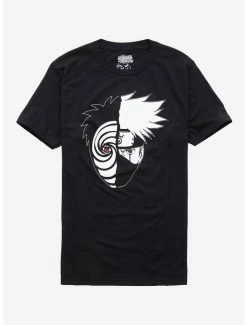 Coupon ✔️ Naruto Shippuden Tobi & Kakashi Split T-Shirt 🎁