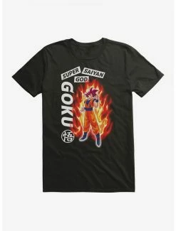 Wholesale ⌛ Dragon Ball Super Super Saiyan God Goku Flame T-Shirt 🔥