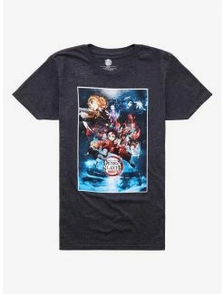 Hot Sale 🧨 Demon Slayer: Kimetsu No Yaiba The Movie: Mugen Train Poster T-Shirt 🧨