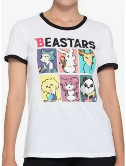 Discount 🎉 Beastars Chibi 👧 Girls Ringer T-Shirt ⭐