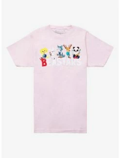 Outlet 🔔 Beastars Group Chibi Pastel Pink T-Shirt 🧨