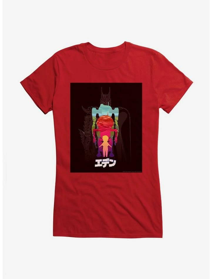 Discount 🥰 Eden Robot Silhouettes Logo 👧 Girls T-Shirt 👍
