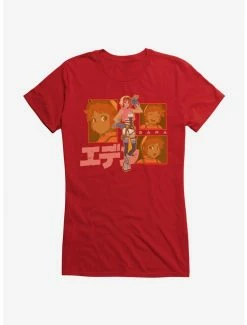 Coupon 💯 Eden Sara Japanese Text Logo 👧 Girls T-Shirt 🧨