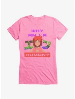 Budget 😍 Eden Why Am I Am A Human Logo 👧 Girls T-Shirt 🥰