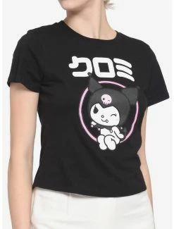 New ❤️ Kuromi Logo 👧 Girls Baby T-Shirt 🛒