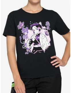 Budget ❤️ Demon Slayer: Kimetsu No Yaiba Shinobu Boyfriend Fit 👧 Girls T-Shirt 😉