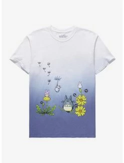 Cheapest ⭐ Her Universe Studio Ghibli My Neighbor Totoro Flowers & Spirits Dip-Dye 👧 Girls T-Shirt 🎁