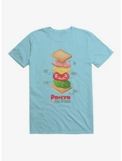 New 🛒 Studio Ghibli Ponyo Deconstructed Ham Sandwich T-Shirt ⌛