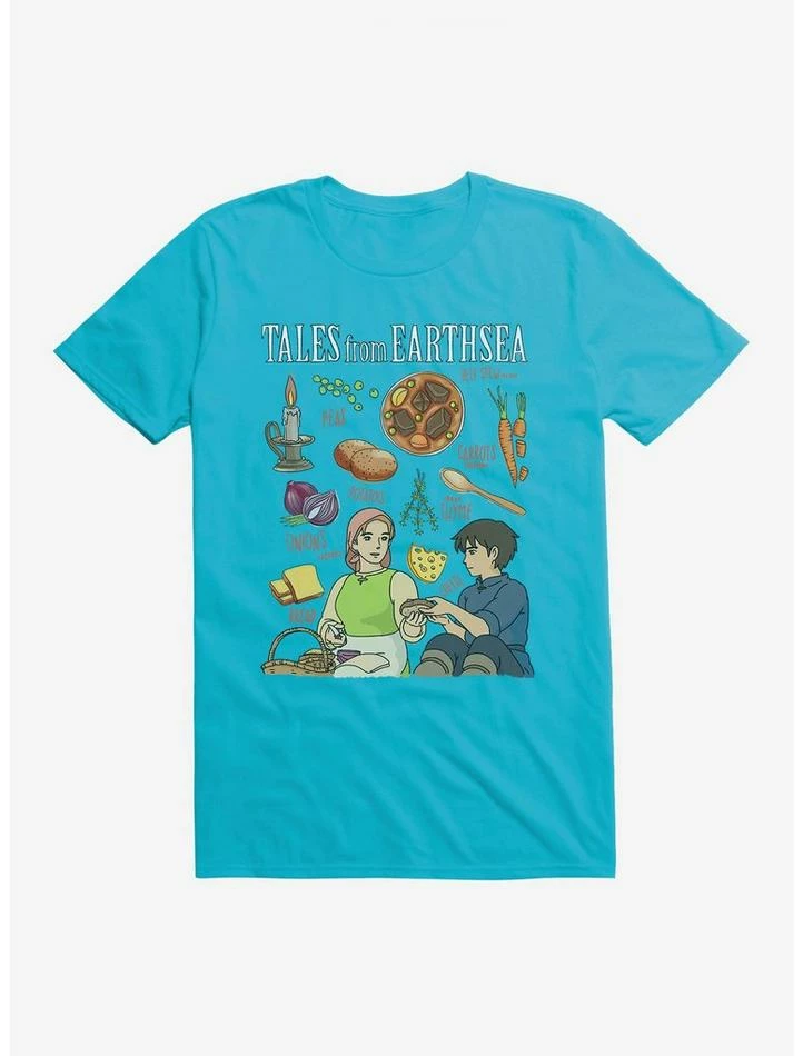 New ๐ Studio Ghibli Tales From Earthsea Beef Stew Recipe T-Shirt ๐คฉ - Image 3