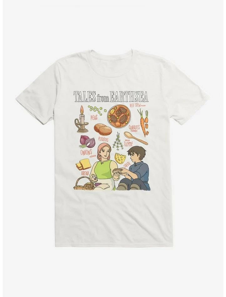 New ๐ Studio Ghibli Tales From Earthsea Beef Stew Recipe T-Shirt ๐คฉ - Image 6