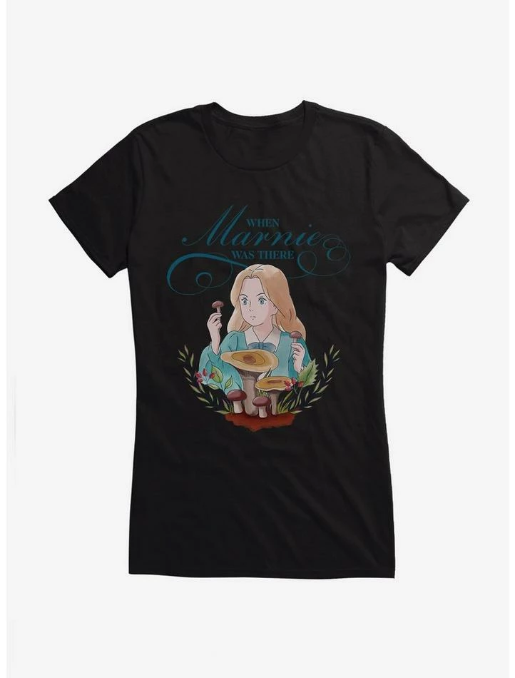 Discount ๐ Studio Ghibli When Marnie Was There Mushrooms ๐ง Girls T-Shirt ๐คฉ - Image 2