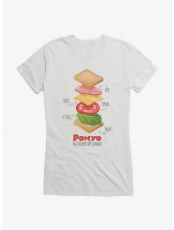New 🧨 Studio Ghibli Ponyo Deconstructed Ham Sandwich 👧 Girls T-Shirt 🤩
