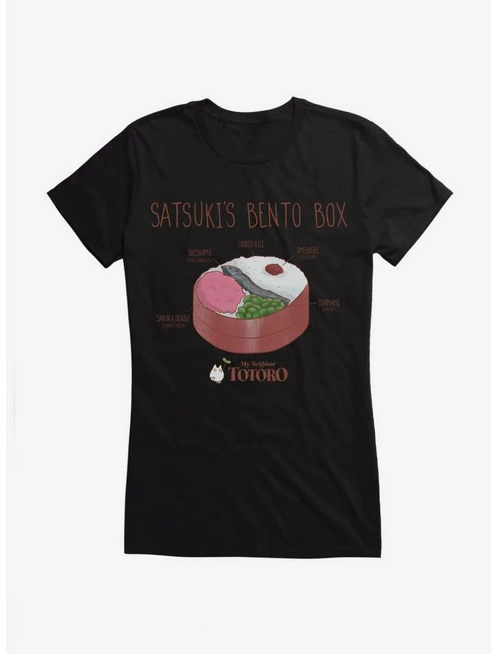 Budget โ๏ธ Studio Ghibli My Neighbor Totoro Satsuki's Bento Box ๐ง Girls T-Shirt ๐ - Image 2