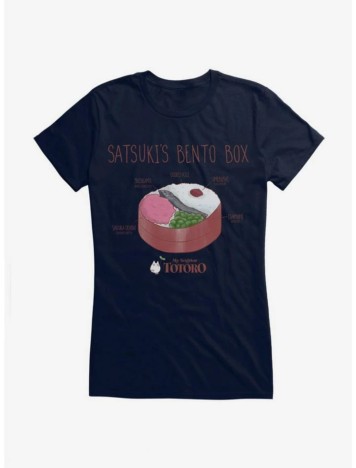 Budget โ๏ธ Studio Ghibli My Neighbor Totoro Satsuki's Bento Box ๐ง Girls T-Shirt ๐ - Image 4