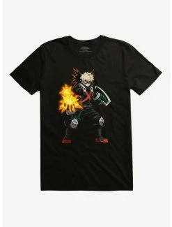 Cheap 😍 My Hero Academia Bakugo Battle Suit Black T-Shirt ⌛