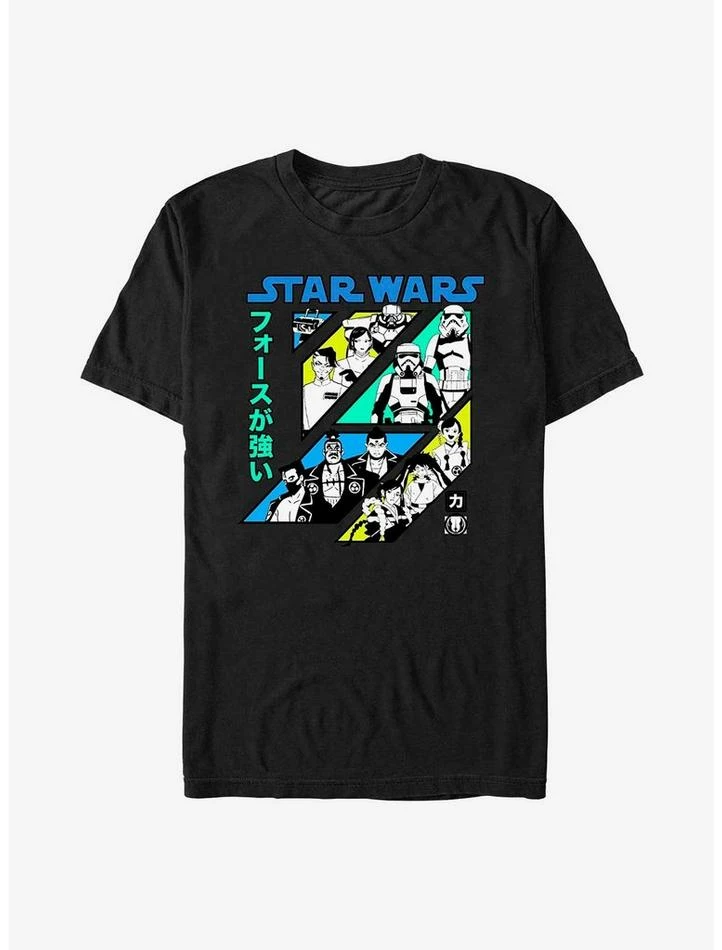 New 😉 Star Wars: Visions Character Grid T-Shirt 👍 - Image 2