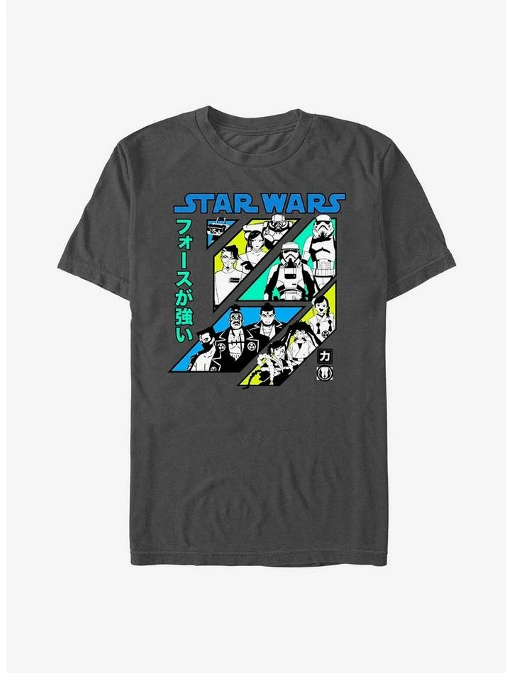 New 😉 Star Wars: Visions Character Grid T-Shirt 👍 - Image 3