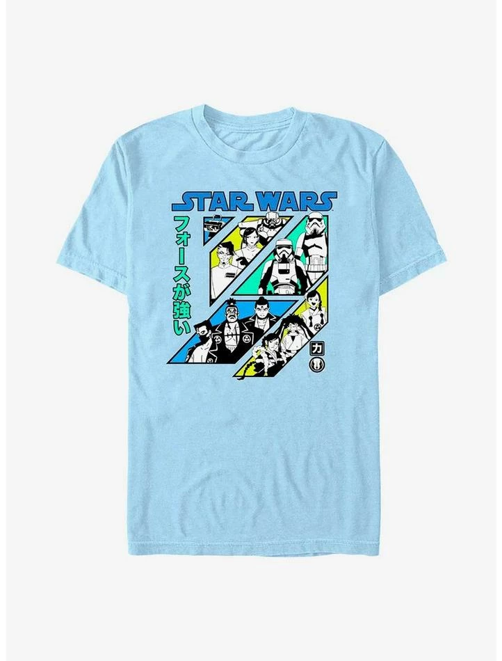 New 😉 Star Wars: Visions Character Grid T-Shirt 👍 - Image 4