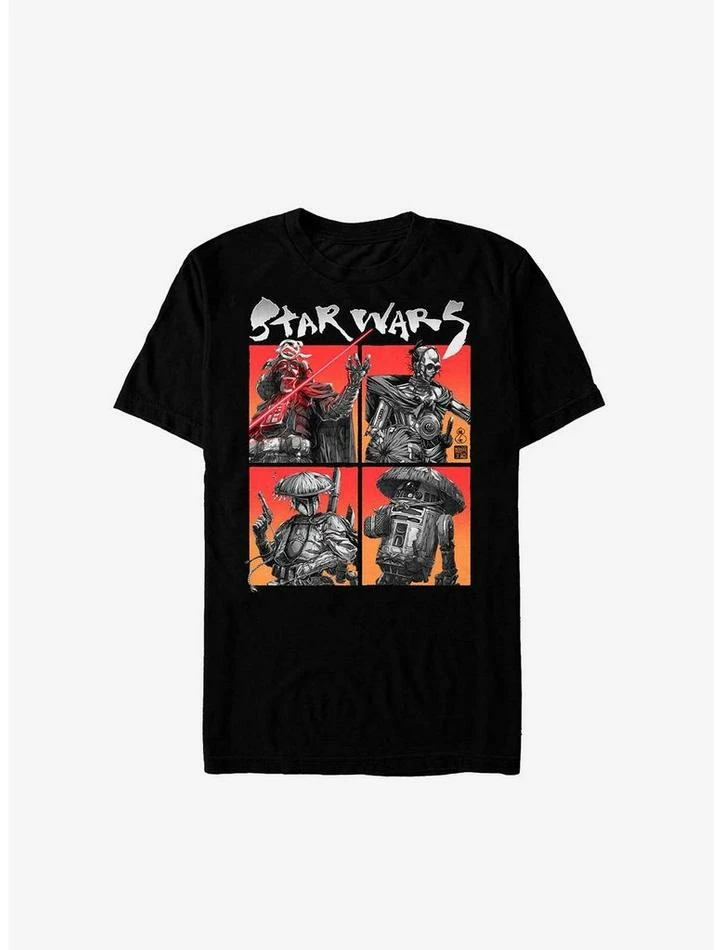 Deals ๐ Star Wars: Visions Four Corner Panels T-Shirt ๐ - Image 2