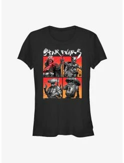 Best Sale 🥰 Star Wars: Visions Four Corner Panels 👧 Girls T-Shirt 🎁