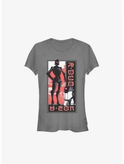 Discount ✨ Star Wars: Visions Anime Droids 👧 Girls T-Shirt 🔔