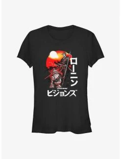 Budget 🎁 Star Wars: Visions Droid & Ronin Samurai 👧 Girls T-Shirt 👏