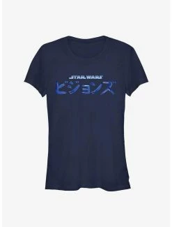 Budget ✔️ Star Wars: Visions Large Kanji Logo 👧 Girls T-Shirt ✔️