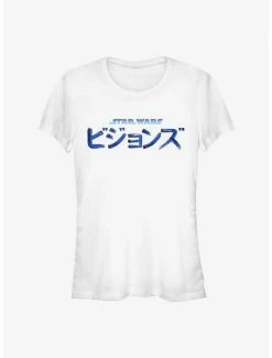 New ⌛ Star Wars: Visions Large Kanji Logo 👧 Girls T-Shirt 🎉