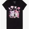 New 🤩 My Melody & Kuromi Slumber Party 👧 Girls T-Shirt Plus Size 💯