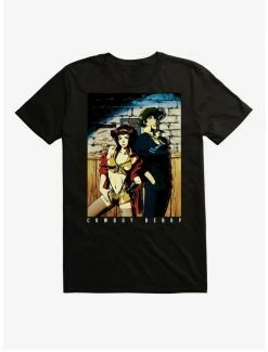 Budget ✨ Cowboy Bebop Spike And Faye On Wall T-Shirt 🔔