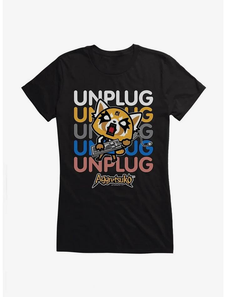 Wholesale 😀 Aggretsuko Unplug 👧 Girls T-Shirt ✔️ - Image 2
