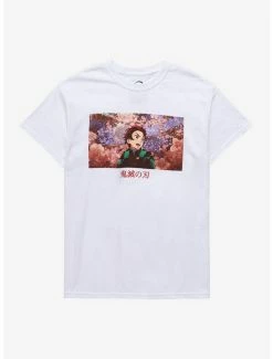 Wholesale 👏 Demon Slayer: Kimetsu No Yaiba Tanjiro Flowers Boyfriend Fit 👧 Girls T-Shirt 👏