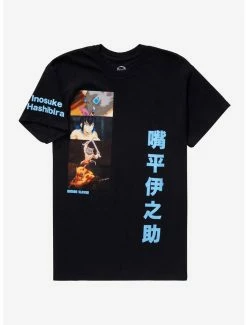 New 👍 Demon Slayer: Kimetsu No Yaiba Inosuke Panels Boyfriend Fit 👧 Girls T-Shirt 🧨