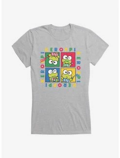 Promo 🔔 Keroppi Four Square 👧 Girls T-Shirt ⌛