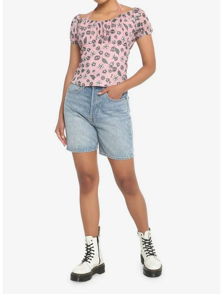 Promo π Her Universe Studio Ghibli My Neighbor Totoro Soot Sprites Ruched Mesh π§ Girls Top π - Image 2