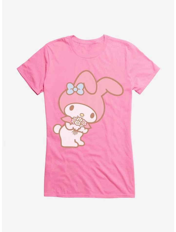 Hot Sale โจ My Melody Bouquet Of Flowers ๐ง Girls T-Shirt โจ - Image 4
