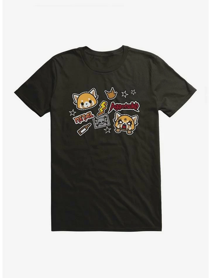 Top 10 ๐ Aggretsuko Metal Gig Stickers T-Shirt โ๏ธ - Image 2