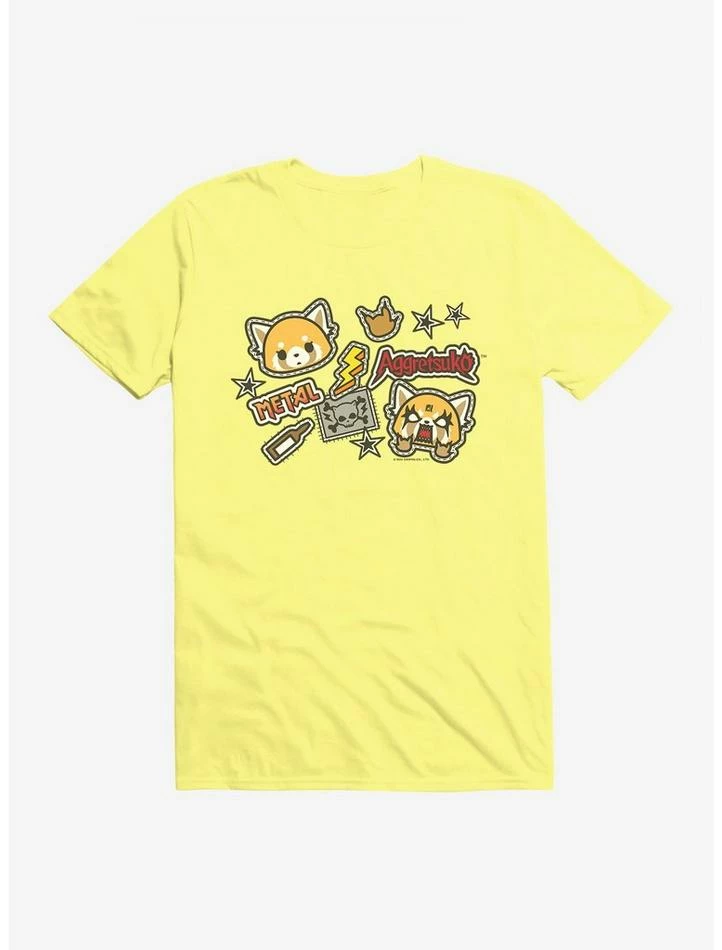 Top 10 ๐ Aggretsuko Metal Gig Stickers T-Shirt โ๏ธ - Image 10