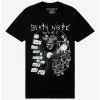Best Pirce ✨ Death Note Rules & Character Collage Boyfriend Fit 👧 Girls T-Shirt 😀