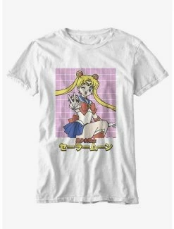 Buy 🎁 Sailor Moon Kanji Grid Boyfriend Fit 👧 Girls T-Shirt 🔥