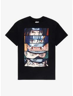 Cheapest 👍 Naruto Group Stacked Eyes T-Shirt 🛒
