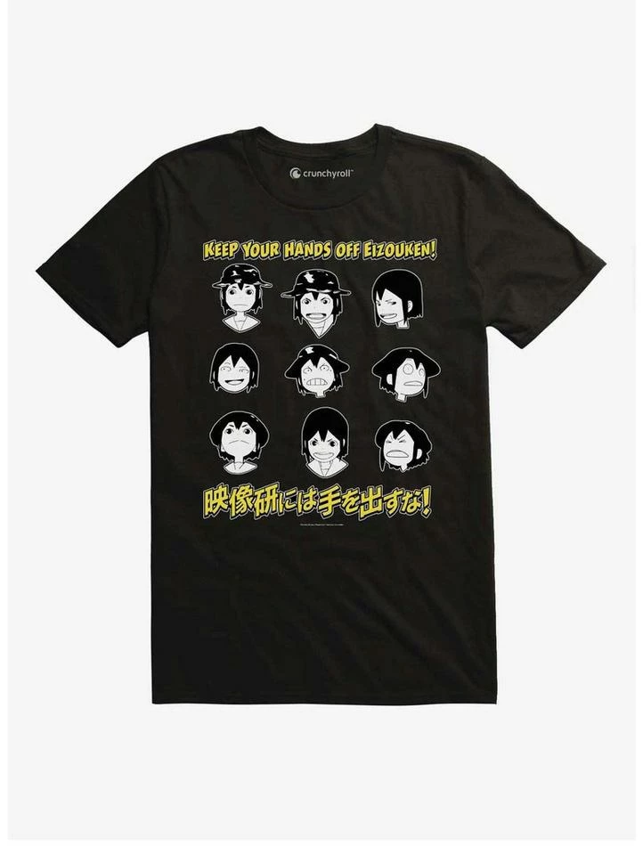 Promo ๐ Hands Off Eizouken Black Face Poses T-Shirt โค๏ธ