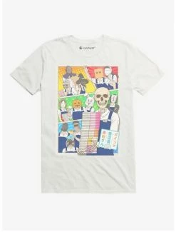 New ✨ Skull-Face Bookseller White T-Shirt 🔔