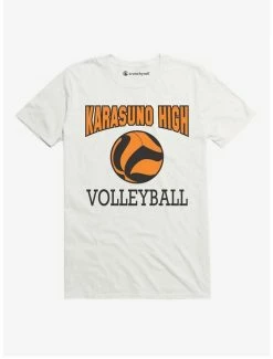 Flash Sale ✔️ Haikyuu!! Karasuno Volleyball Print White T-Shirt 🛒