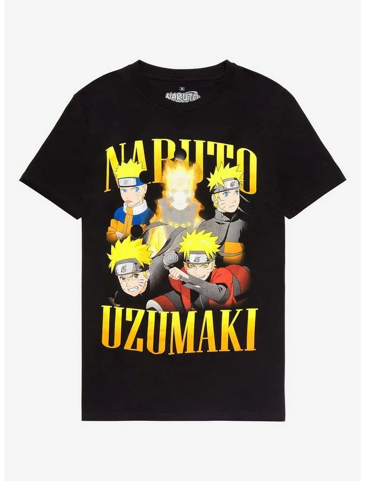 Top 10 ๐ Naruto Shippuden Ombre Naruto Uzumaki Collage T-Shirt ๐