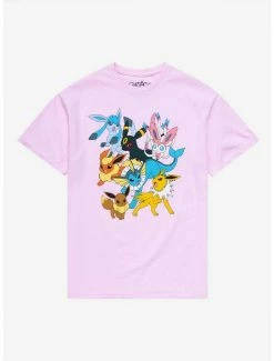 Flash Sale 🛒 Pokemon Eeveelutions Boyfriend Fit 👧 Girls T-Shirt ✔️