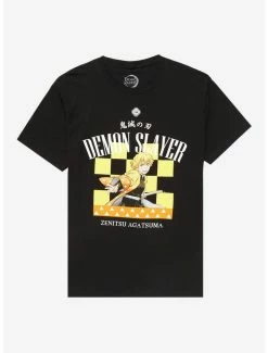 Brand new 🎁 Demon Slayer: Kimetsu No Yaiba Zenitsu Checkered T-Shirt 🛒