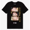 Hot Sale ⭐ Spy X Family Anya Forger Panels Boyfriend Fit 👧 Girls T-Shirt 🔥