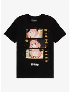 Hot Sale ⭐ Spy X Family Anya Forger Panels Boyfriend Fit 👧 Girls T-Shirt 🔥